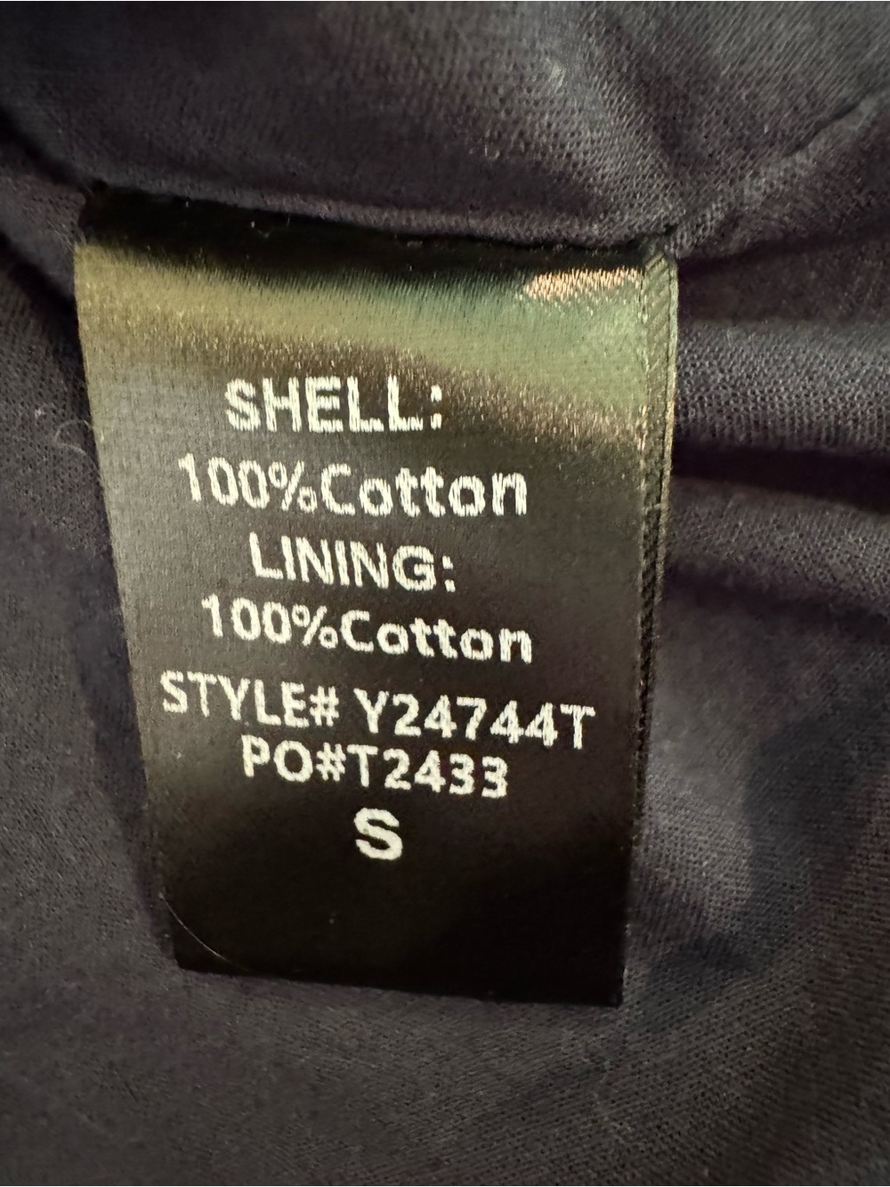 Pomander Place by Tuckernuck Navy Blue Mabel Cotton Tiered Shirt Dress Size S - Picture 14 of 15